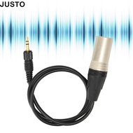 JUSTO 3.5mm to 3pin XLR Cable, 60cm / 2.0ft Locking Connector Balanced Audio Cable, 1/8inch TRS Male