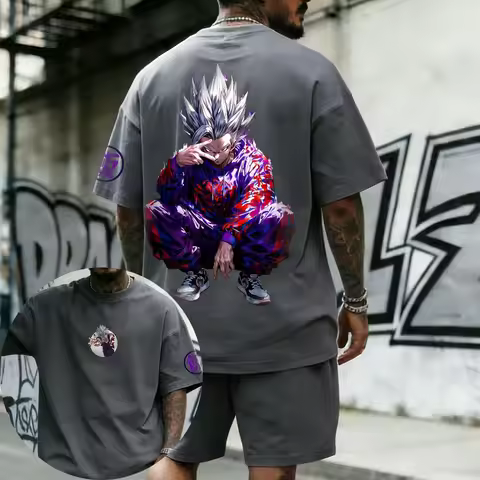 Oversized Cosplay Costume Dragon Ball Gohan‌ 2026 Summer New Product Harajuku Anime Printed Y2K Hip 