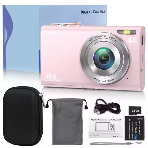 4K Digital Camera Autofocus Vlogging Camera HD 48MP with 2.8" Large Screen Camcorder Camera for Phot
