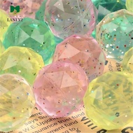 ALANFY 6Pcs Diamond Bouncy Ball, Bouncy toy Large Rubber Bouncy Ball, Diamond Shape Ball Rainbow Col