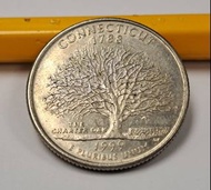 少見硬幣--美國1999年25美分-50州紀念幣-康乃狄克州 (United States 50 State Quarters-1999 Connecticut)