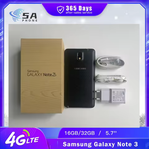 Original Samsung Galaxy Note 3 N9005 4G Mobile Phone 5.7'' 3GB RAM 16GB/32G ROM CellPhone 13MP+2MP Q