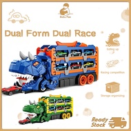 【12 Car】Mainan Kereta Dinosaur Telan Kids Swallow Car Toy Inertia Pull-Back Storage Truck with Alloy