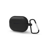 Geekria Silicone Cover Supports JBL Vibe 200TWS, Wave 200TWS True Wireless Earbuds Charging Case Cover with Key Holder Hook, Charging Port Accessible (Black)