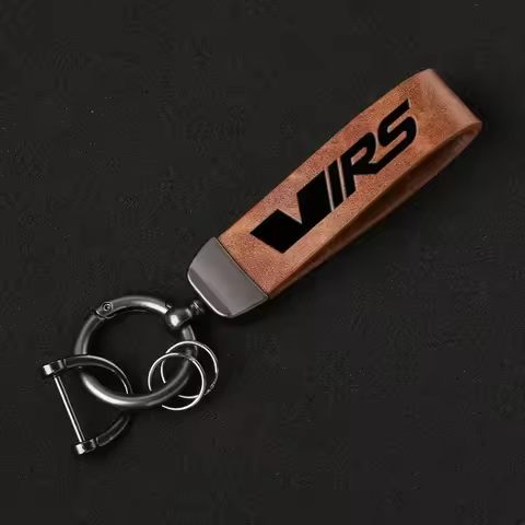 For Skoda VRS Octavia FABIA KAMIQ KAROQ KODIAQ RAPID SUPERB Car Luxury Genuine Leather Keychain Key 