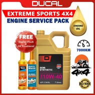 DUCAL OTX HEAVY DUTY 4X4 ENGINE OIL 10W40 7 Litres API CI4/SL (FREE ENGINE FLUSH & OIL TREATMENT) MI