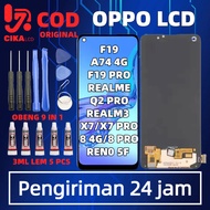 100% Original LCD OPP0 A74 4G/F19/F19 PRO - REALME Q2 PRO/X7/X7 PRO/8 4G/8 PRO/REN0 5F FULLSET TOUCH