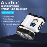 Asafee YSD-10 EDC Flashlight Rechargeable LED+COB Keychain Work Lamp Magnetic Portable Mini Flashlig