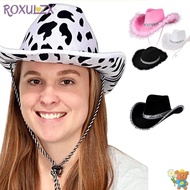 ROXULZX Cowgirl Hat Sequin Fashion Cosplay Costume Party Performance Sequin Cowgirl Hats