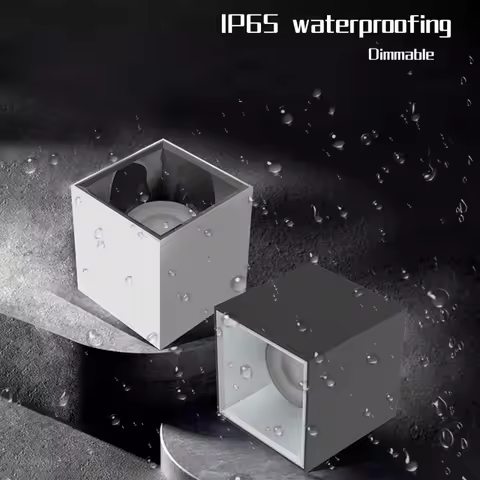 IP65 Waterproof Dimmable LED Downlight COB Spotlight 7W 12W 18W 20W Ceiling Light Ra98 Square Anti-G