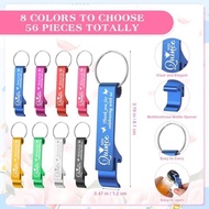 56 Sets 15 Years Old Quincea era Birthday Party Gift Quincea era Bottle Opener Keychain Bulk Thank Y