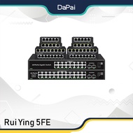 RuiYing5FE network switch router expansion splitter Ethernet hub 5 port 8 port 16 port 24 port iron shell plug and play full house coverage Internet cafe security monitoring common