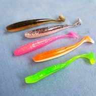 Mixed Colour T-tail Y-tail Soft Silicone Bait Lure 7cm - 5in1 & 7in1 Set Umpan Silikon Lembut T & Y