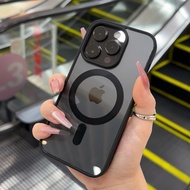 Black Magsafe Casing hp Samsung S26 A27 A37 A57 A07 A17 A06 A56 5G A15 S24 Ultra A36 S24 Fe S25 Ultr