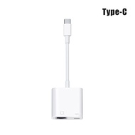 Type-C To RJ45 Lan Ethernet Lightning Adapter Kabel Charger Adaptor Converter 2 in 1