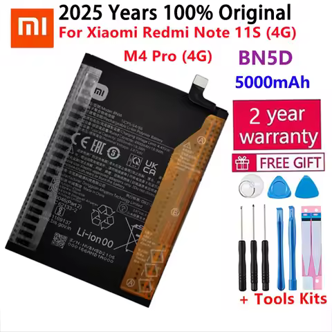 2025 Years 100% Original New Xiao Mi 5000mAh BN5D Battery For Xiaomi Redmi Note 11S 11 S 4G M4 PRO 4