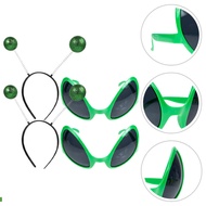 2 Sets Alien Headband Alien Glasses Funny Eyeglasses Party Headband Alien Accessories