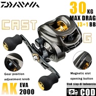 DAIWA 200kg Max Drag Fishing Reel AK2000 Casting 7.2:1 High Speed 18+1BB Baitcasting Fishing Reel