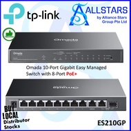 TPLINK / TP-Link ES210GP Omada 10Port Gigabit Easy Managed Switch with 8Port POE+ (Warranty 5years)