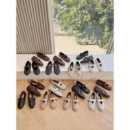 ALAIA Aria Women's Rhinestone Mesh Flat Shoes with Buckle Strap