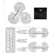 Stainless Steel Porous Gauge Drill Bit Gauge 51+52+58+3 Pieces 55 Degrees 60 Degrees Thread Gauge Se