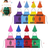 WINTE Crayon Themed Gnome Set, Funny Colorful Crayon Apron,  Art Craft Activity Fancy Dress Cleaning