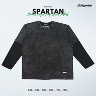 Newest jumbo long spartan t-shirt xxl xxxl xxxxxl long sleeve t-shirt big size 8xl 6xl 5xl