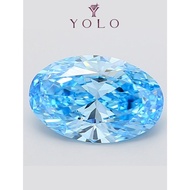 YOLO Lab-grown diamond Oval 5.03ct Fancy vivid blue--8791964463014
