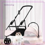 Pet Stroller Foldable Pet Carrier Portable Cat Stroller Lace Style Silent Wheel Dog Trolley Meineee2