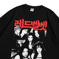 Tshirt Kpop RED VELVET Kaos Cotton Short Sleeve Top Irene SeulGi Wendy Joy Yeri Printed T-Shirt