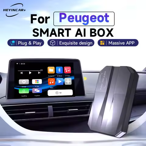 2025 HEYINCAR Smart AI Box Wireless Android Auto CarPlay For Peugeot 208 308 408 508 2008 3008 4008