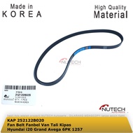 Fan Belt Fanbel Van FanTALI HYUNDAI i20 Grand Avega 6PK 1257 OEM Import Korea