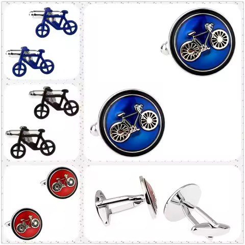 4 Styles TZG Classical Bicycle Cufflink Mens Cuff Link Bike 1 Pair