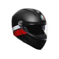 AGV Sportmodular Multi Layer Carbon Red White Helmet Asian fit (FREE HEVIK HELMET BAG)