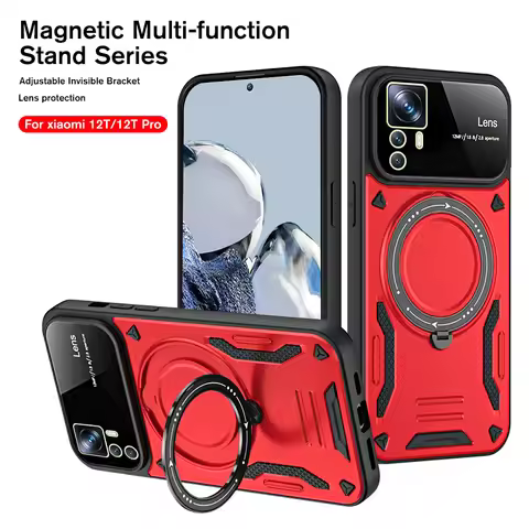 360° Invisible Ring Stand Holder Case For Xiaomi 12T Pro Camera Protector Magnetic Cover Mi 12TPro 1