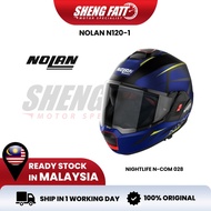 NOLAN N120-1 Nightlife 028 Full Face Helmet Motor Visor Flip Back Helmet Modular Helmet Original Sup