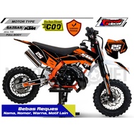 Sticker Decal Sticker Mini trail gazgas 50cc KTM 50cc Full body bebas Request