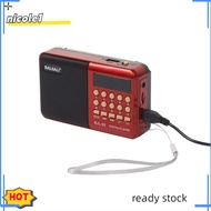 NICO AM FM Radio Portable Radio With Telescopic Antenna Radio Rechargeable Speaker TF Card USB Player For Senior Hiking