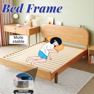 【Send Light】Bed Frame Pull out bed frame with mattress Solid wood children's bed queen and king size bed 1.2m single bed 1.8m double bed