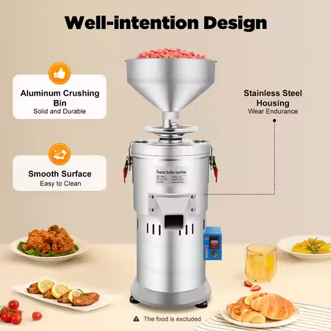 Peanut Butter Maker Machine 110v 1100w Nut Butter Machine 2850 R/Min Electric Grain Grinder Peanut B