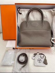 愛馬仕 Hermès Bolide 31 保齡球包 大象灰 Togo皮 銀扣｜T刻