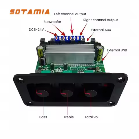 SOTAMIA HiFi Bluetooth Subwoofer Amplifier TPA3116 TPA3156 TPA3118 Sound Amplifiers 2.1 Amplificador