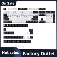 For US Black White Pbt Dye Subbed Keycap Cherry Profile Keycaps for Qwertz Azerty Mx Keyboard Key Cap