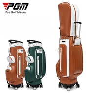 PGM QB127 Women's Golf Trolley Bag, 4-Wheel Push Cart Bag, Waterproof Korean Style Synthetic Leather