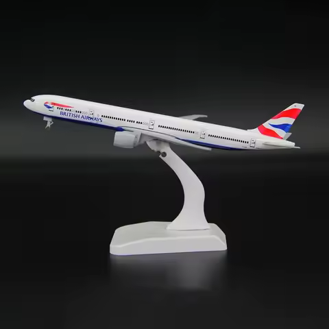 20cm Aircraft Airbus B777 British Airways Alloy Plane Model Toys Assembly Resin for Collection Displ