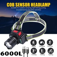 [Ready Stock] BM H25 Rechargeable LED Headlamp 6000 Lumens Motion Sensor Zoomable Waterproof Outdoor