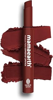 Mamaearth Moisture Matte Long Stay Lipstick | Smudge Matte Lip Color With Avocado Oil & Vitamin E fo