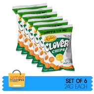 CLOVER CHIPS CORN SNACKS HAM & CHEESE FLAVOR 24G / SET OF 6