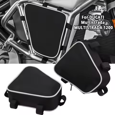 For DUCATI Multistrada 1200 Motorcycle Frame Crash Bars Waterproof Bag Repair Tool Placement Bag Too