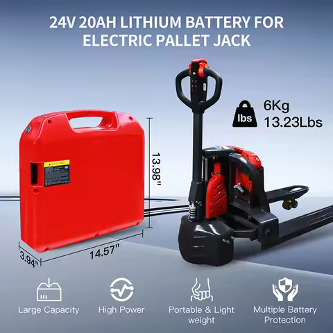 24V 20Ah LiFePO4 Lithium Battery for HELI/JIALIFT DC15 CBD15J-LI3 CBD15J-LI-S Pallet Jack Truck